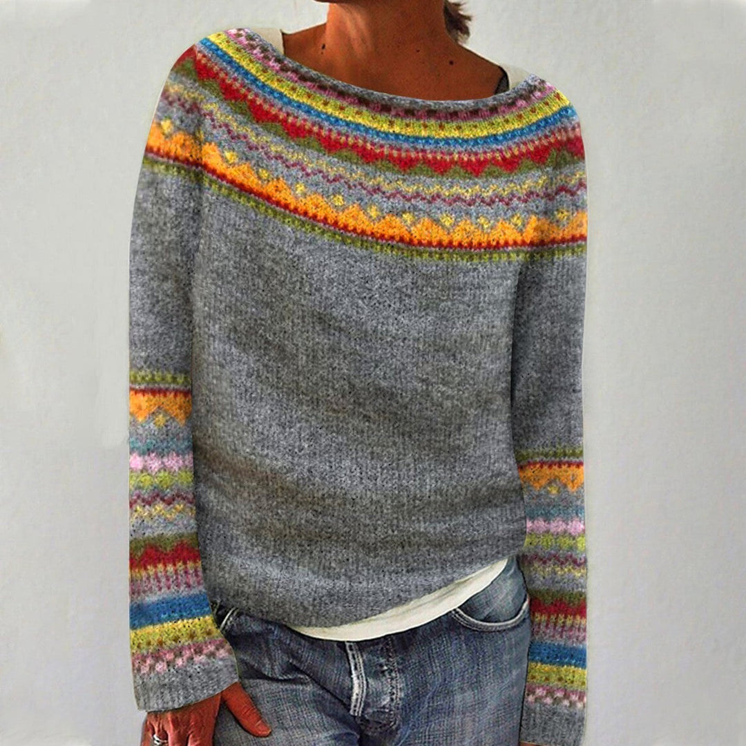 Helena™ | Cozy Retro Knit Sweater