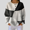 Sondra | Textured Colorblock Henley Sweatshirt