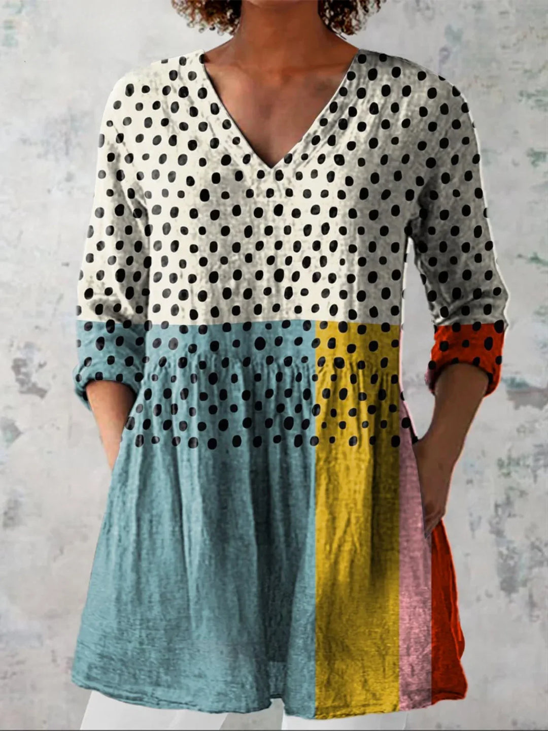 Sophie | Long Blouse with V-Neck