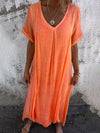 Violet™ | Loose-Fit V-Neck Dress
