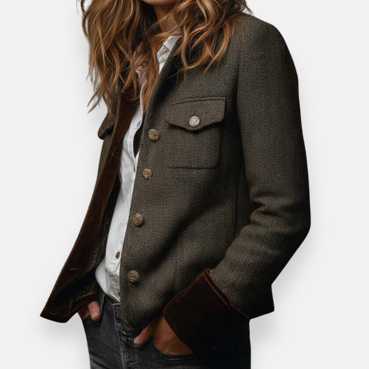 Eleanor - Tweed Jacket with Velvet Details
