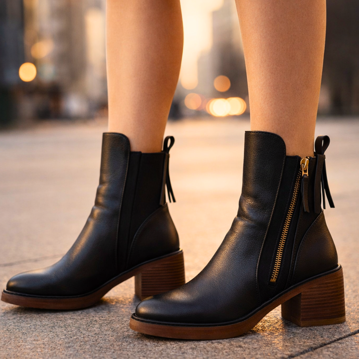 Nola Leather Ankle Boots