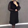 Thessariae | Elegant Crystal Sleeve Dress