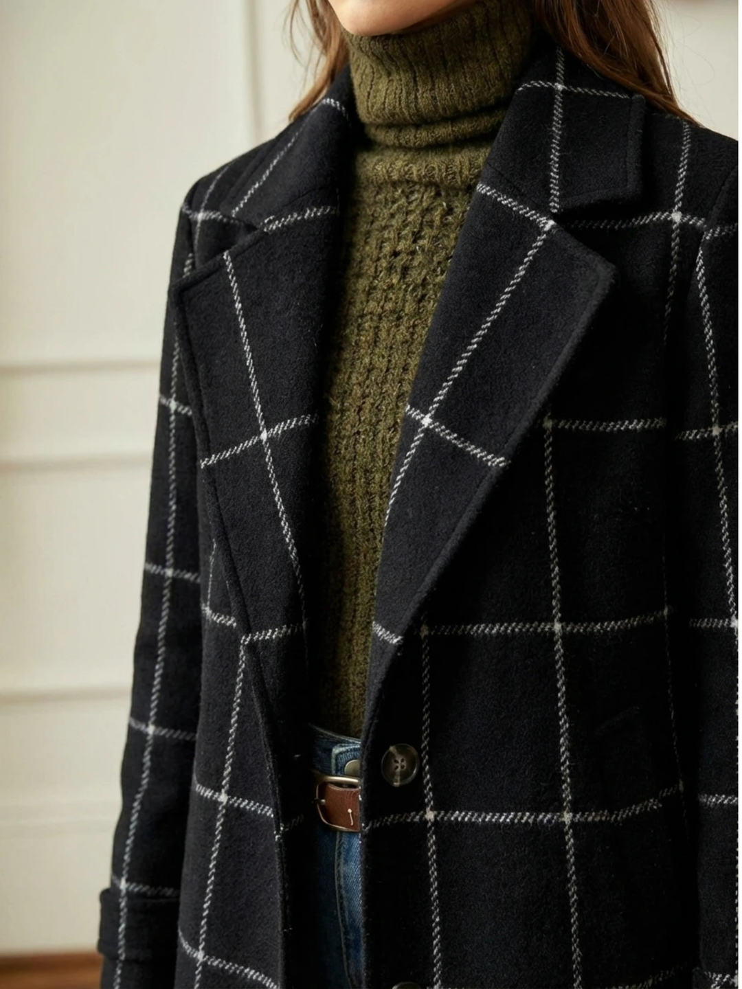 Elowen Classic Checkered Coat
