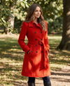 Double-Breasted Stand-Collar Wool Winter Coat for Women