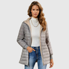 Women's Sherpa-Lined Winter Coat — Plush Long-Sleeve Insulated Hooded Overcoat