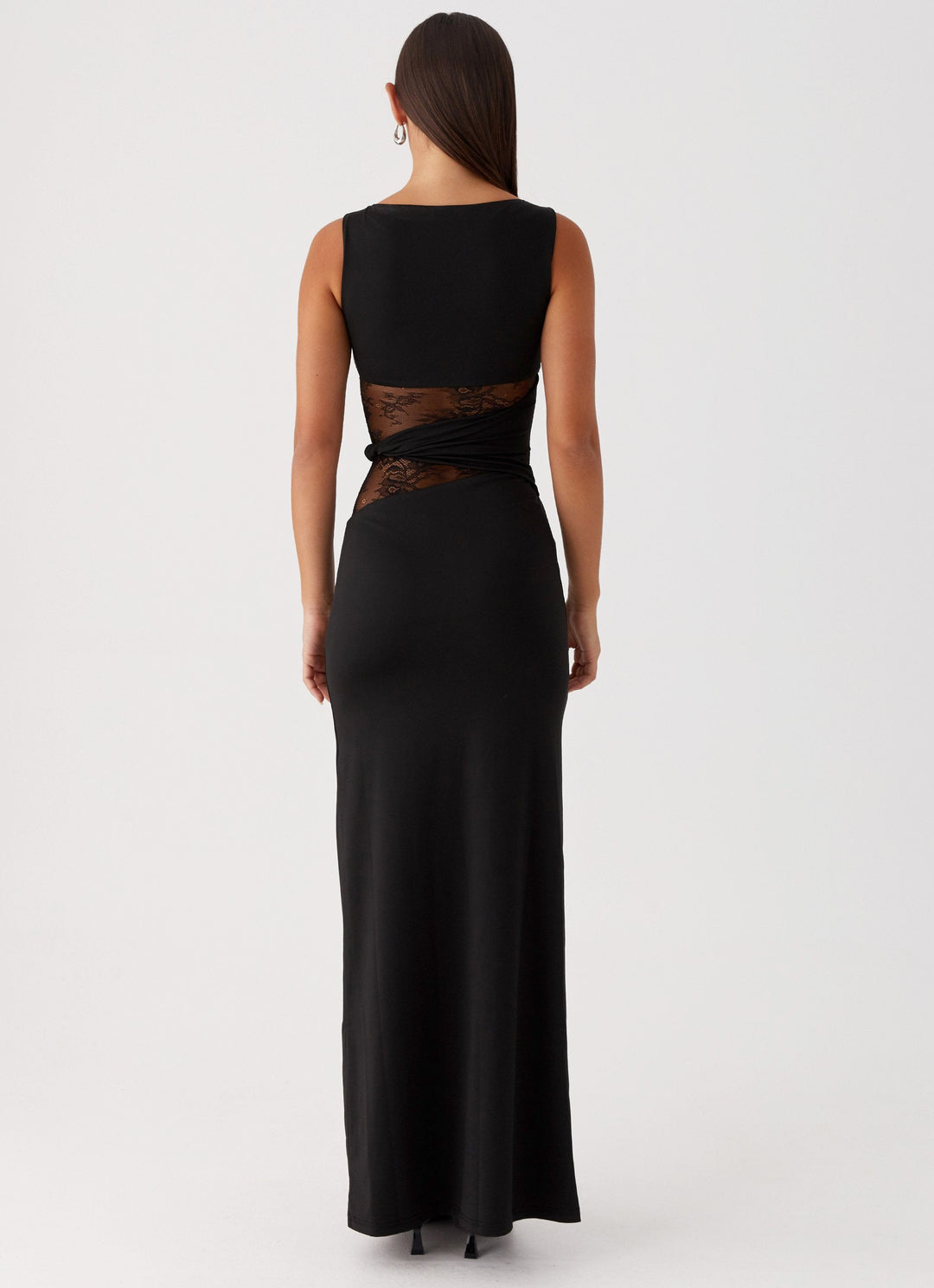 Liora| Figure-flattering maxi dress with subtle cutouts and lacing