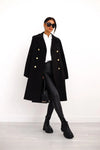 Women's Double-breasted Long Wool Coat