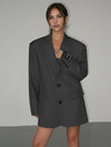 Women's Oversized Classic Blazer Coat