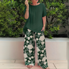 Women's Plus Size Long Sleeve Top and Trouser Two-Piece Set