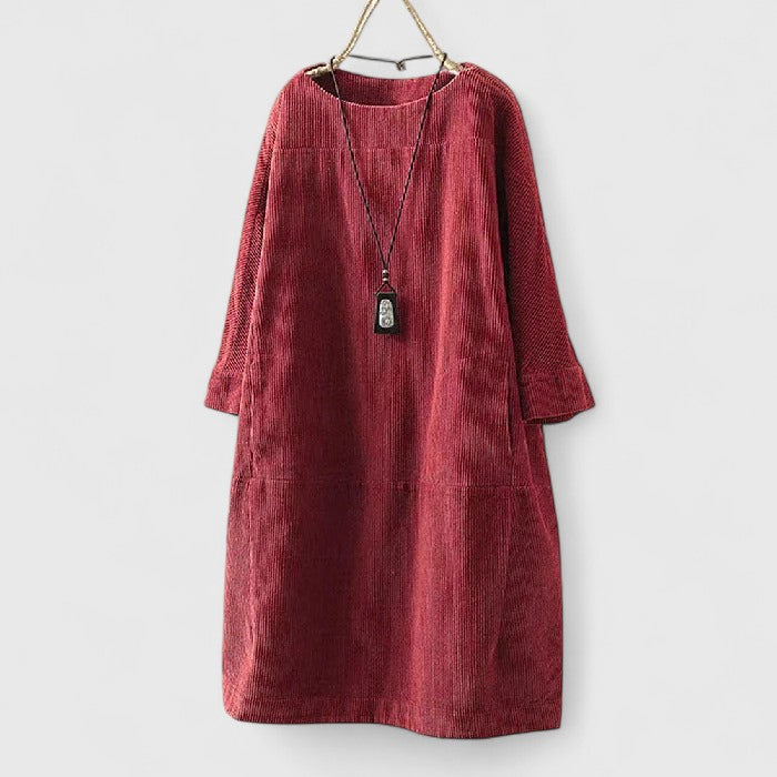 Lorra™ Vintage Comfort Midi Dress