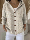 Rosamund Elegant Button Hooded Sweater
