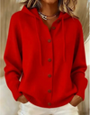 Octavia Elegant Button Hooded Sweater