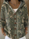 Theodora Elegant Button Hooded Sweater