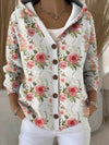 Delphine Elegant Button Hooded Sweater