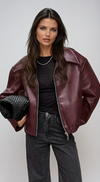 Women's Classic Faux Leather Jacket