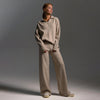 Women's Knitted Sweatshirt and Joggers Tracksuit Two-Piece Set