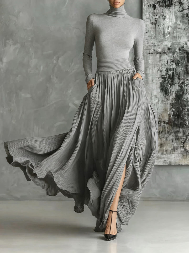 Avelina™ | Elegant Pleated Maxi Dress