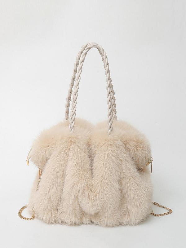 Luna | Plush Velvet Shoulder Tote
