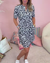 MALIA | Casual Summer Dress with Round Neck and Original Printed Pockets
