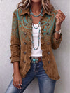 Goldenridge™ | Paisley Print Ruffle Jacket