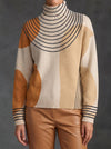 Leona | Color-Block Arc Turtleneck