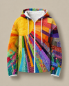 Rhealyn | Sunburst Print Zip Hoodie